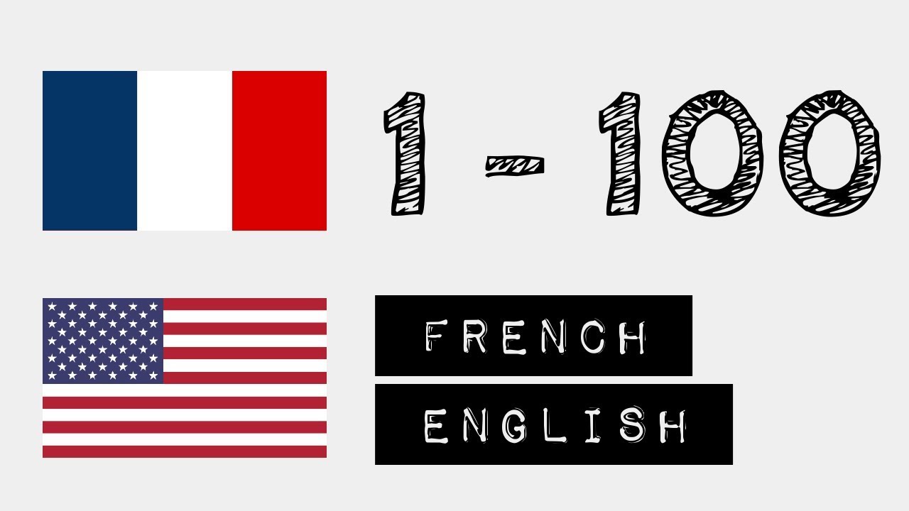 Numbers from 1 to 100 - French - English