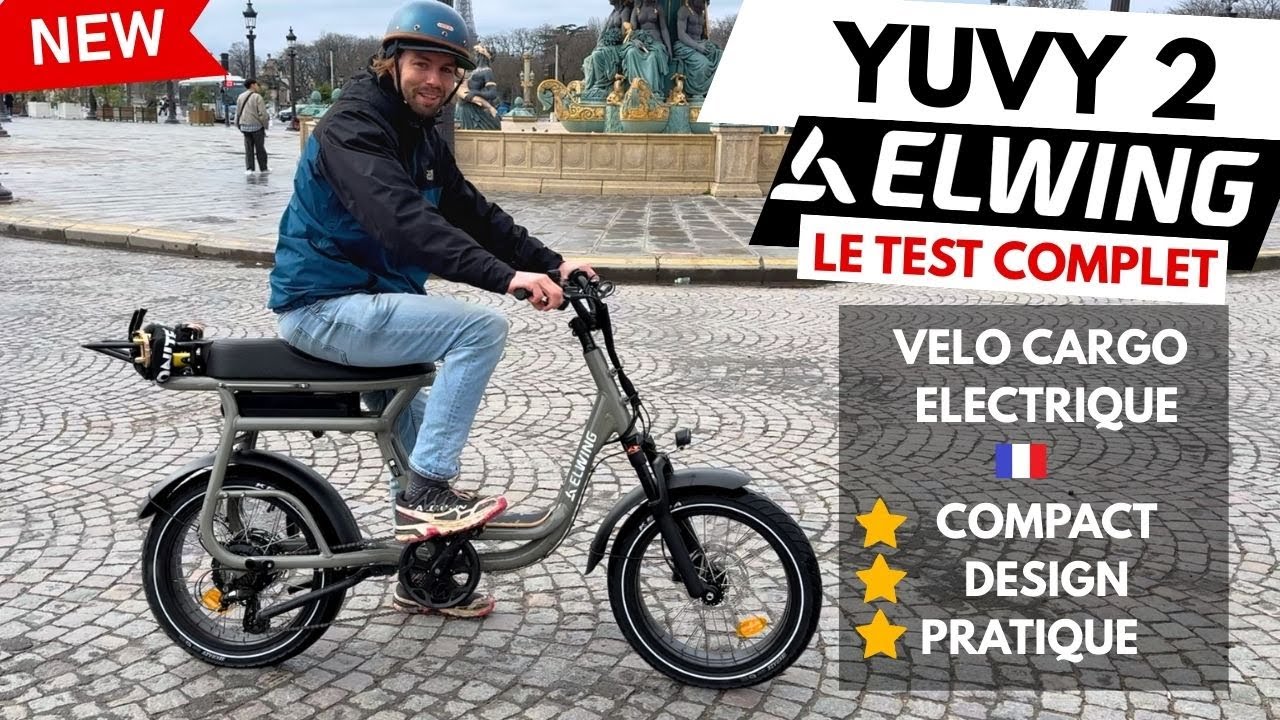 ELWING YUVY2 - V&eacute;lo Cargo &eacute;lectrique compact, design et ultra pratique