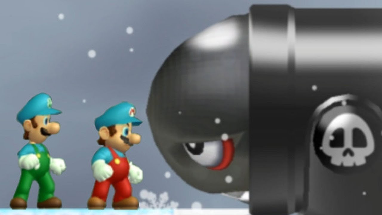 Новая версия Super Mario Bros Wii — все дирижабли (2 игрока)