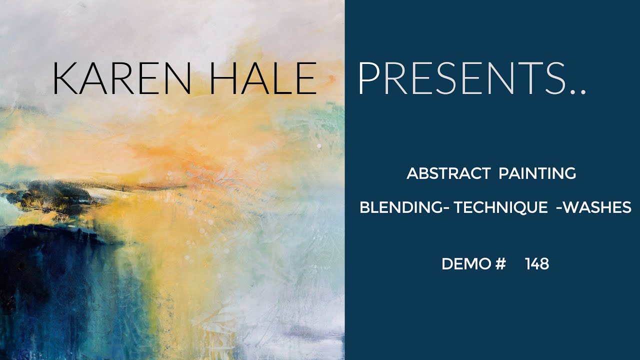 Watch an Abstract Painting in Process/  Blending / Technique/  Washes/ Demo #148