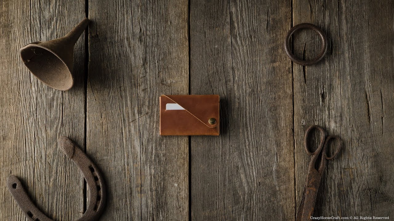 Minimalistic leather wallet/card holder | Classic Brown