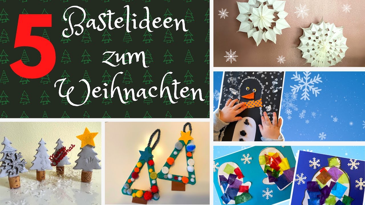 5 Winter DIY Ideen | Deko Ideen für den Winter | einfache Bastelideen für die Weihnachtszeit