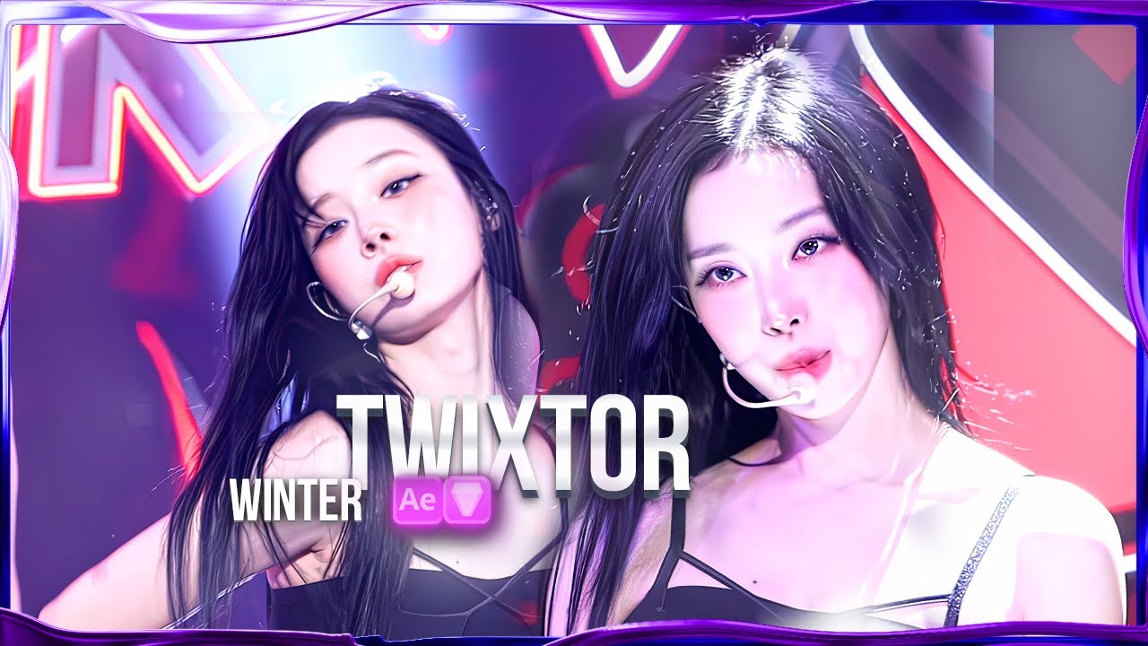 MEGA TWIXTOR CLIPS 4K aespa  WINTER FACECAM