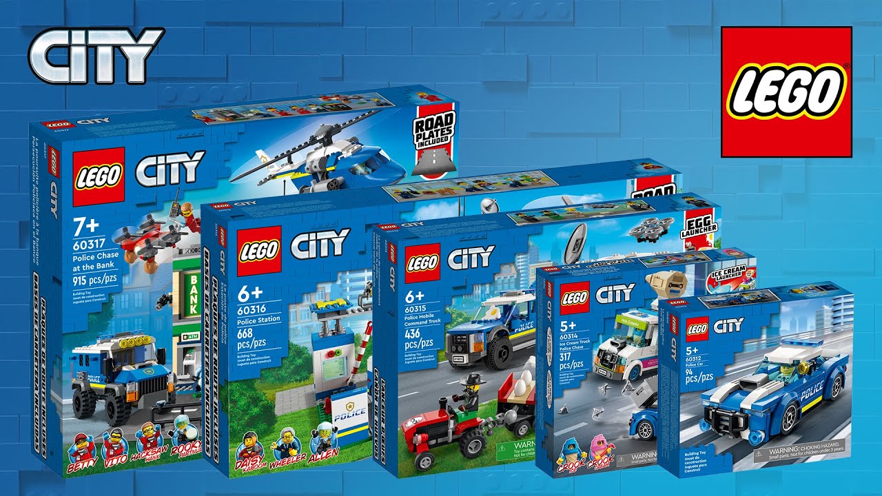 ALL LEGO® City Police Sets 2022 [5in1](2430 pcs) Step-by-Step Building Instructions | TBB