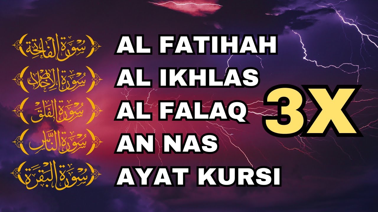 3X FATIHA, 3X AYAT KURSI, 3X IKHLAS, FELAK, NAS | SIHR, MAGIC, JINN, EVIL-EYE |EP|1700|Ahmad Shalabi