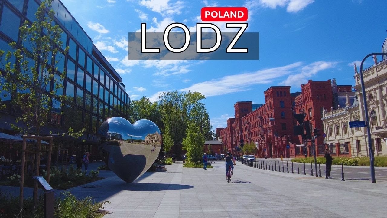 Poland 🇵🇱, Lodz Sunset Walk An Summer August Walking Tour 2022