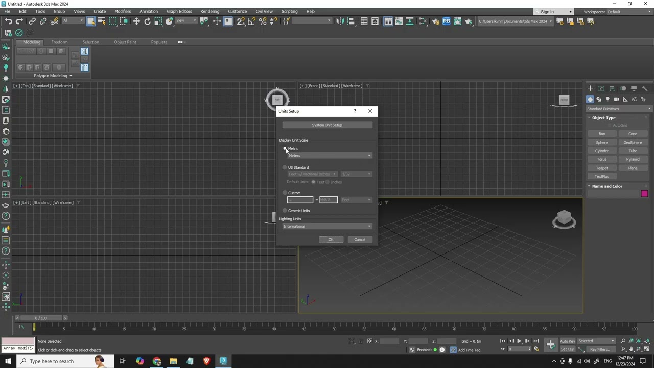 01. Set Up the Unit System