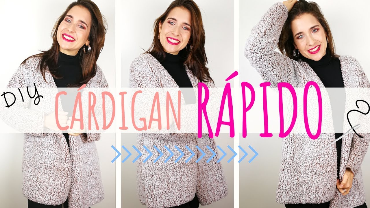 Cómo hacer un CÁRDIGAN FÁCIL Y RÁPIDO! | DIY CHAQUETA FÁCIL