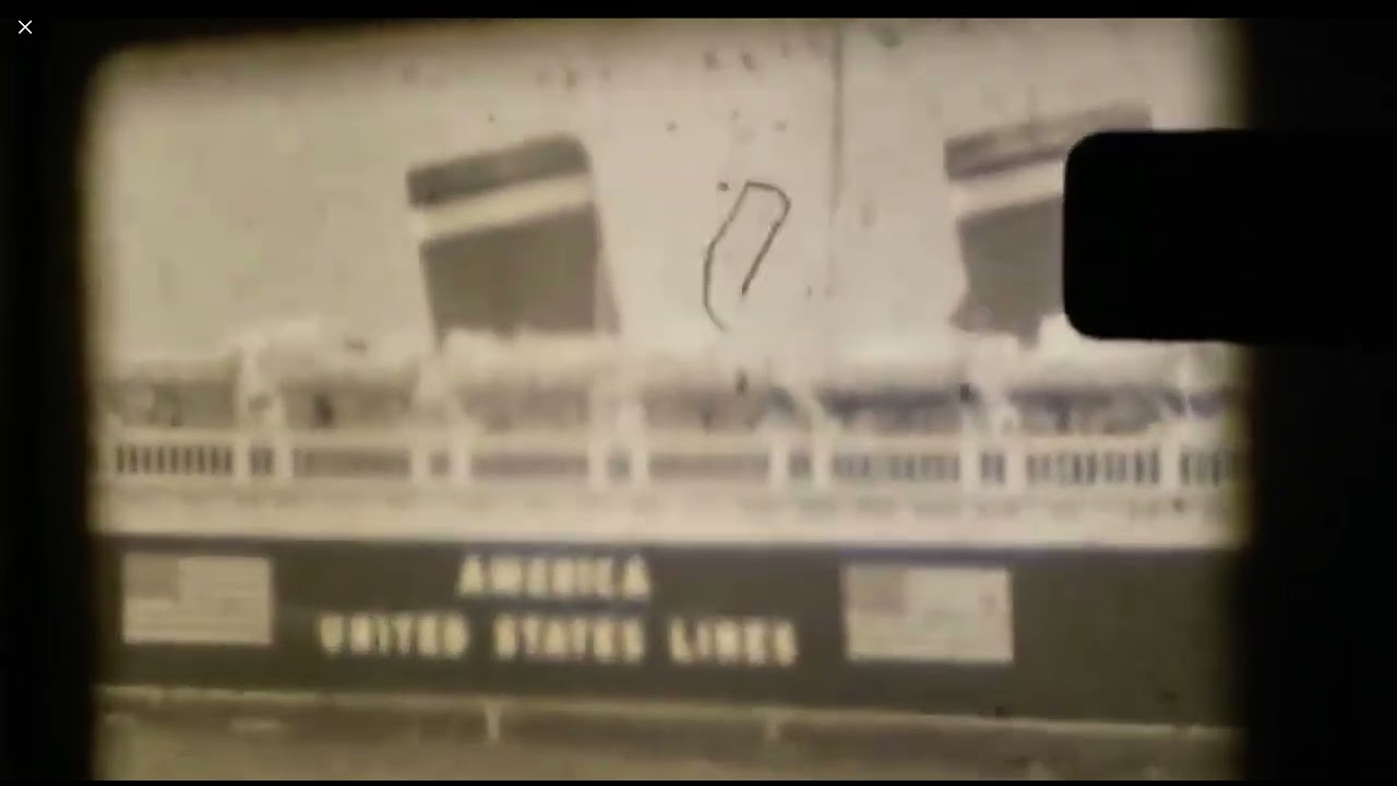 Rare footage of SS America's first arrival 1940
