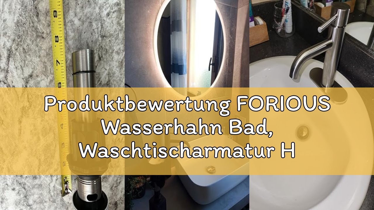 Produktbewertung FORIOUS Wasserhahn Bad, Waschtischarmatur Hoch Waschbecken Armaturen in Schwarz mit