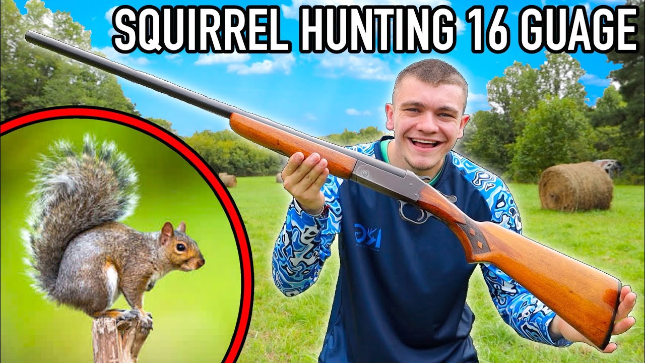 Squirrel Hunting with 16 Gauge! (Catch Clean Cook)