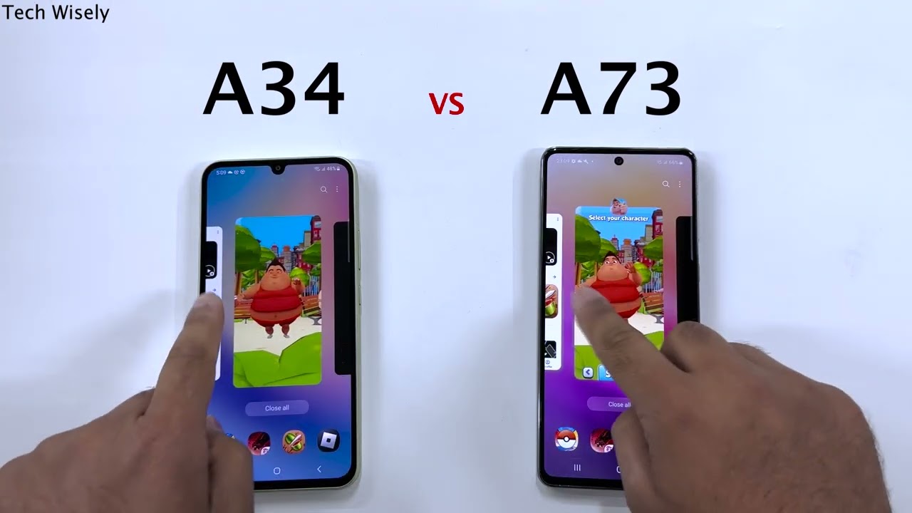 SAMSUNG A34 vs A73 - Speed Test