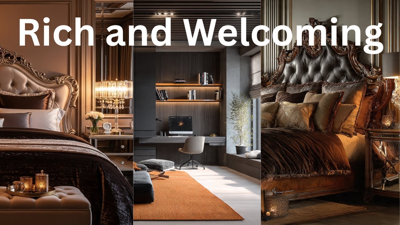 Rich Toned Bedrooms/Luxuriously Dark, Warm and Welcoming