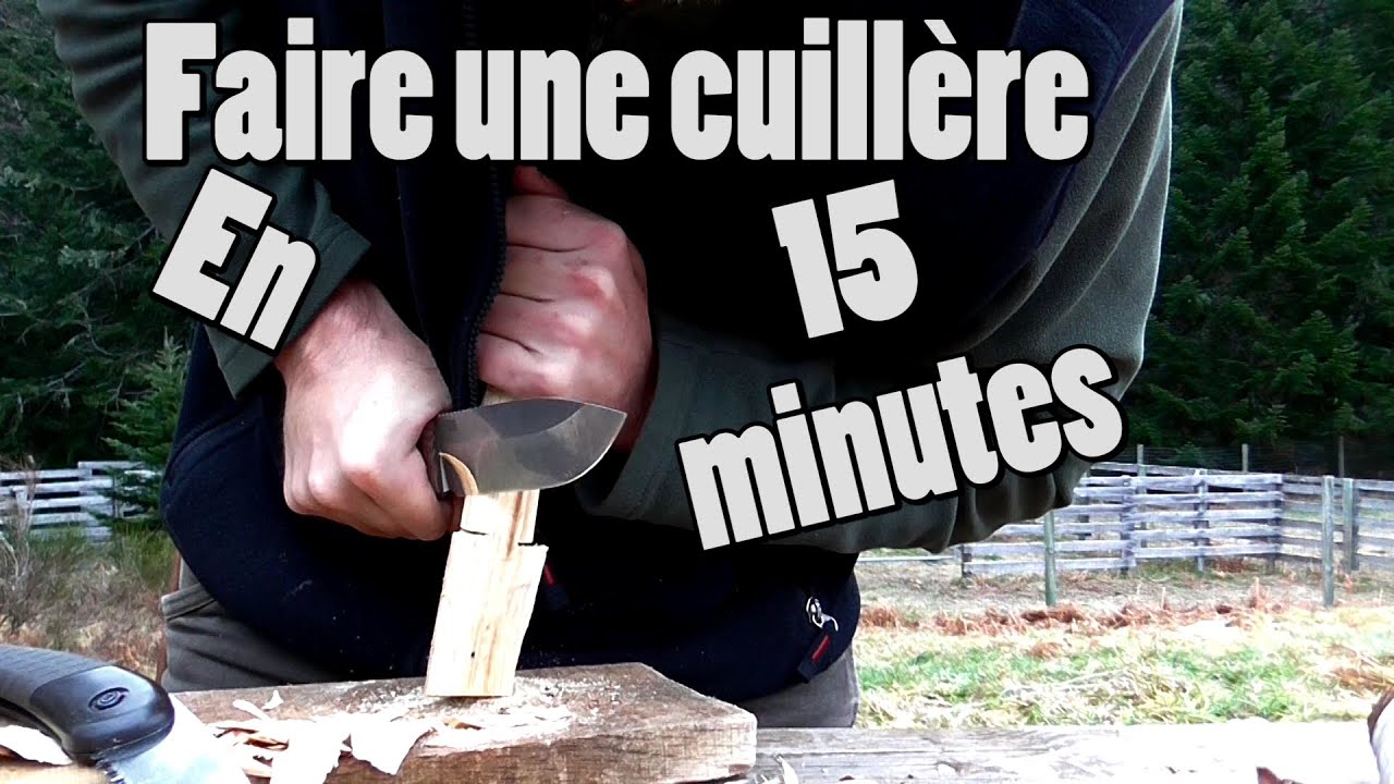 [DIY] SCULPTER UNE CUILLERE EN BOIS EN 15 MINUTES - bushcraft express - cosmikvratch