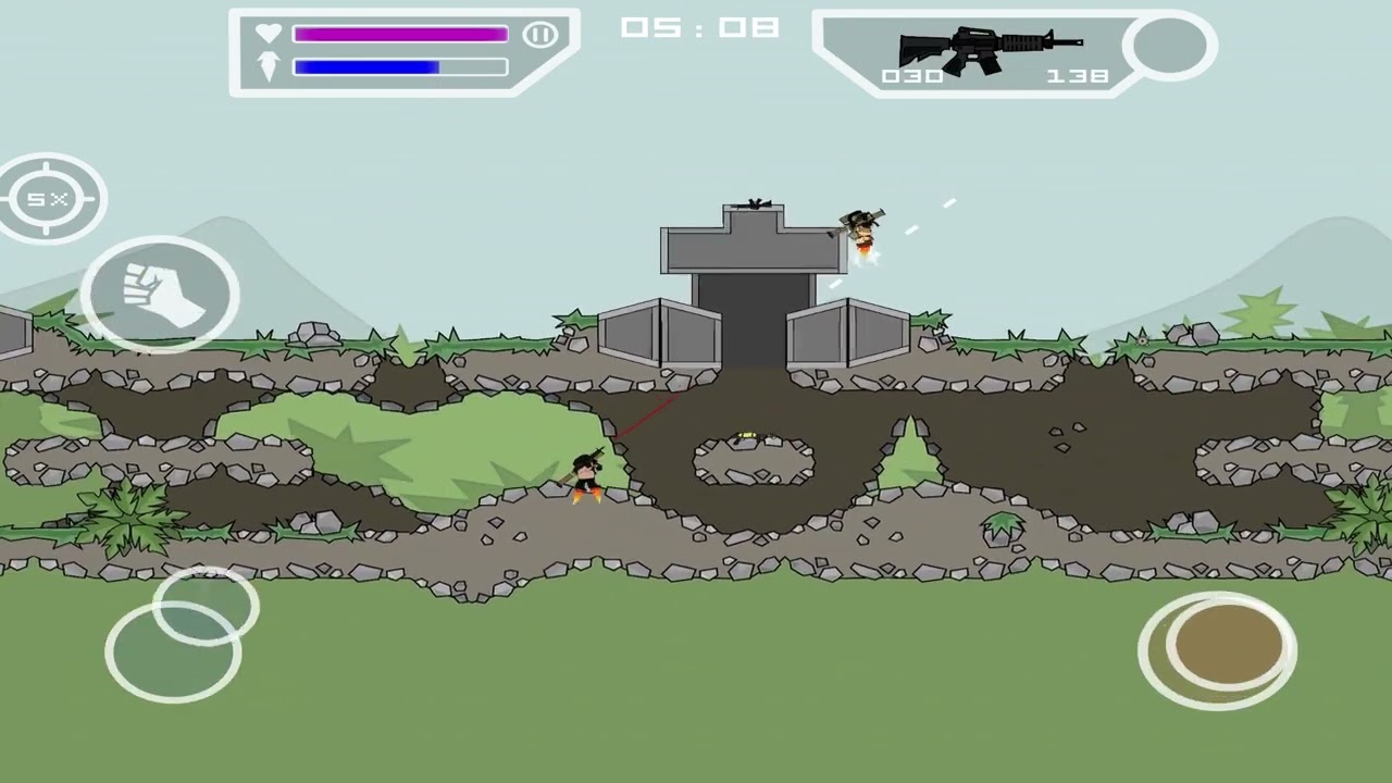 Mini Militia: Near vs Stark (First To 5)