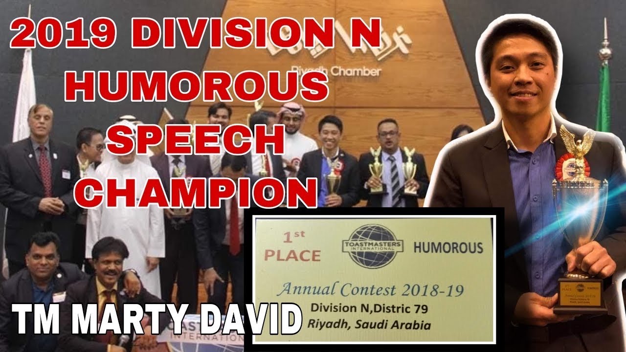 1st Place Humorous Speech Contest 2019 |  Toastmasters International | Division N District 79