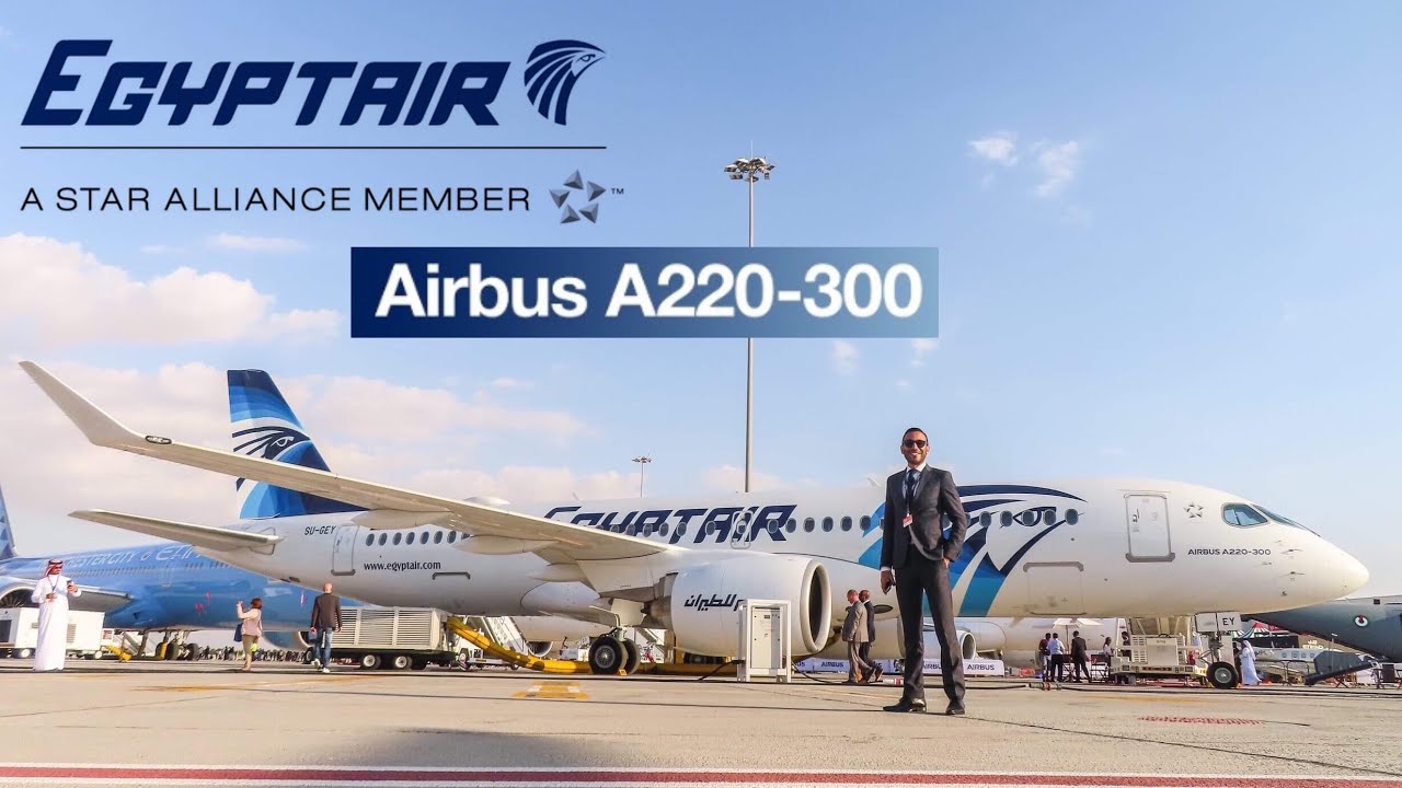 Египетский A220 | Egyptair A220-300 | Полный обзор | Планёр, кабина экипажа и салон