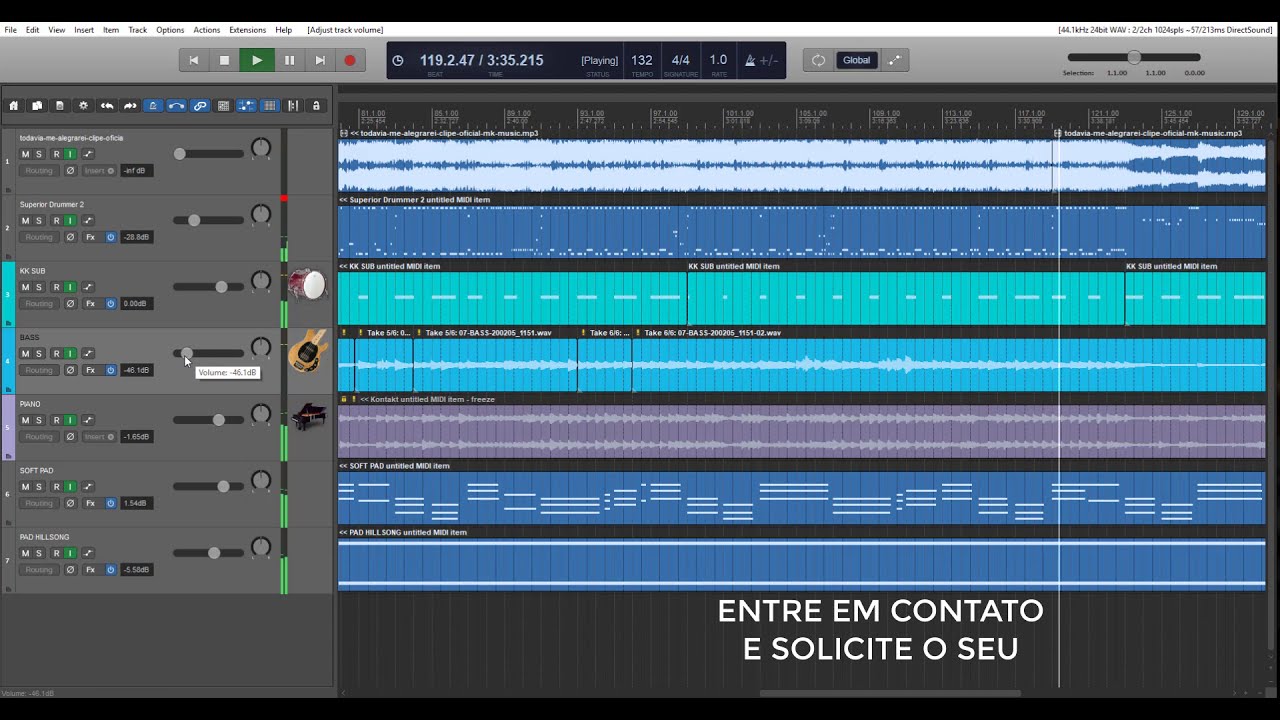 Multitrack (Grátis) Todavia me Alegrarei (Versão - Samuel Messias