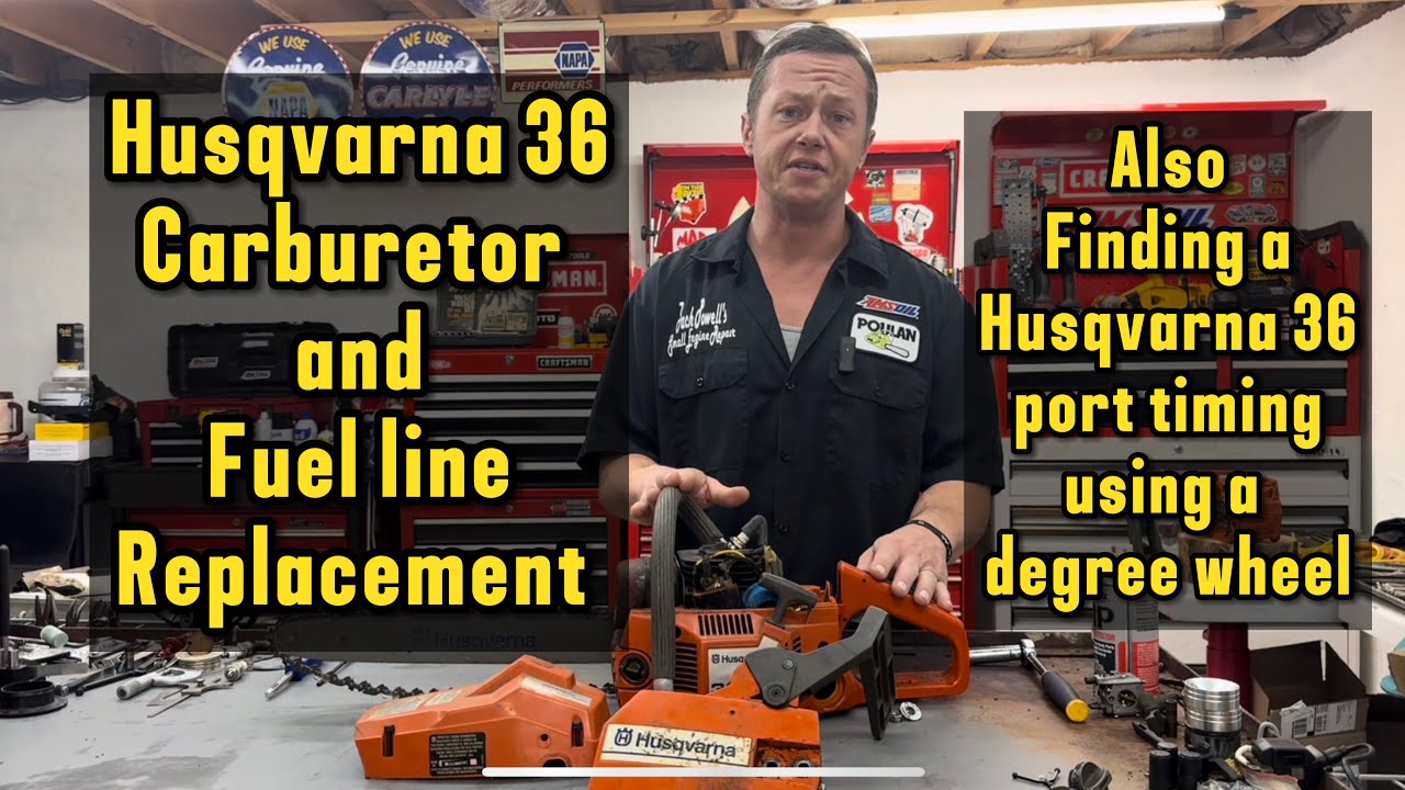 Замена карбюратора и топливопровода Husqvarna 36 / определение фаз газораспределения.