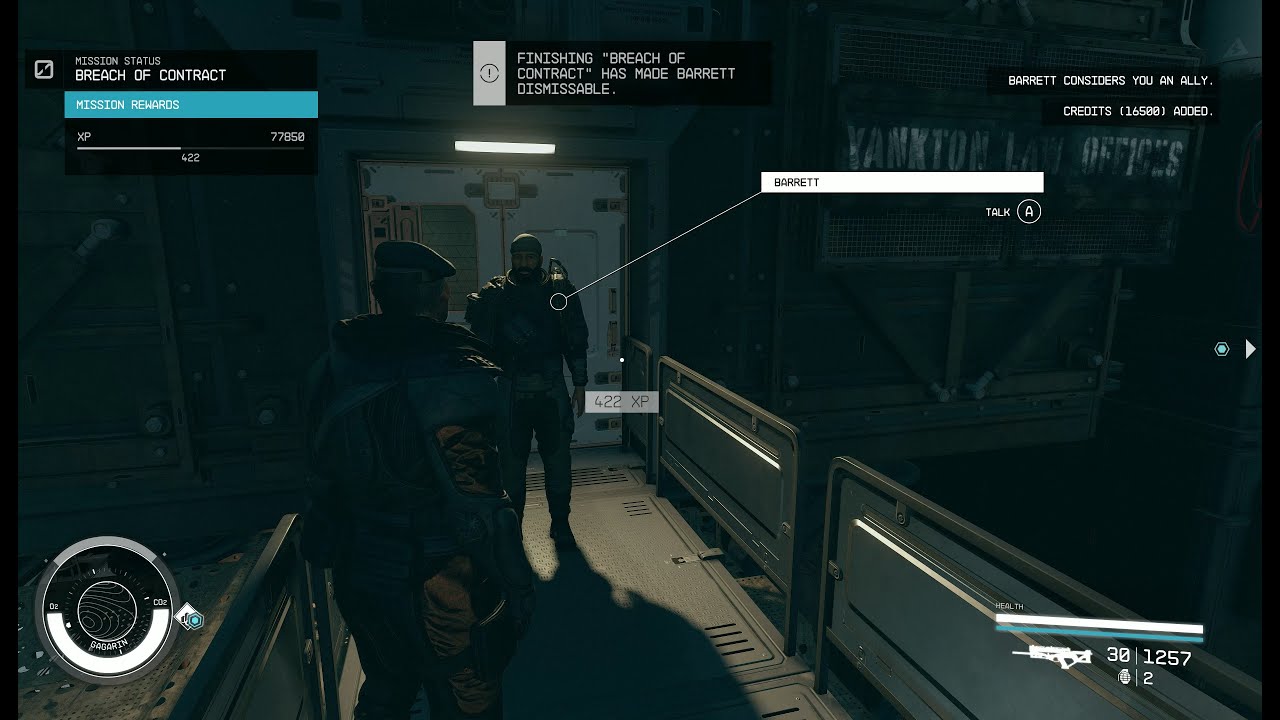 Breach of Contract. Barret's Quest. Starfield, NG+12, 4K.