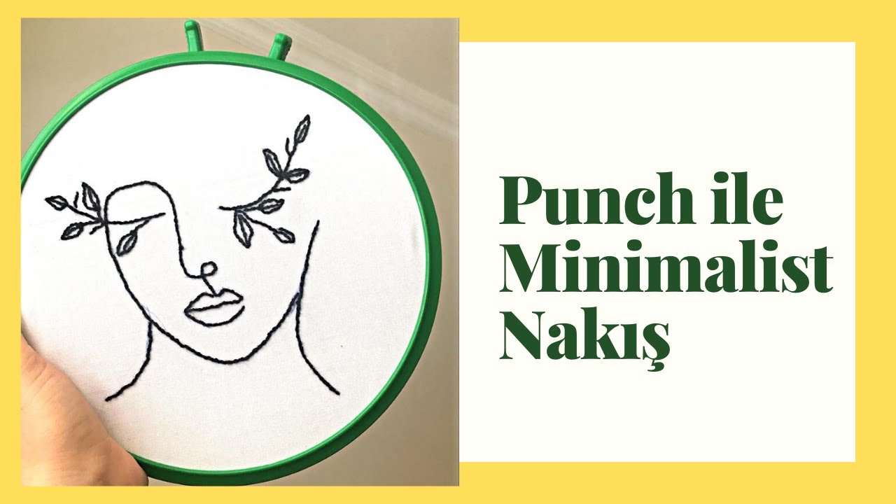 PUNCH İLE MİNİMALİST ÇİZİMİN NAKIŞI  …. #Punch #emroidery #nakış #kendinyap