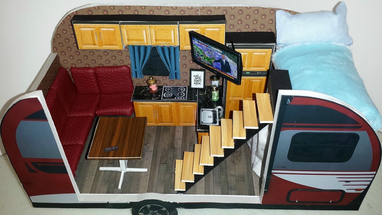 DIY Miniature Touch of Red RV Camper