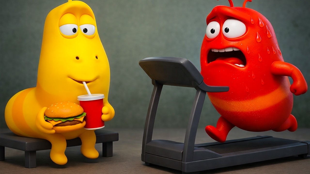 LARVA ANIMATION 2026: Running vs. Sitting - Best Cartoons 2026 |  Hilarious Cartoon