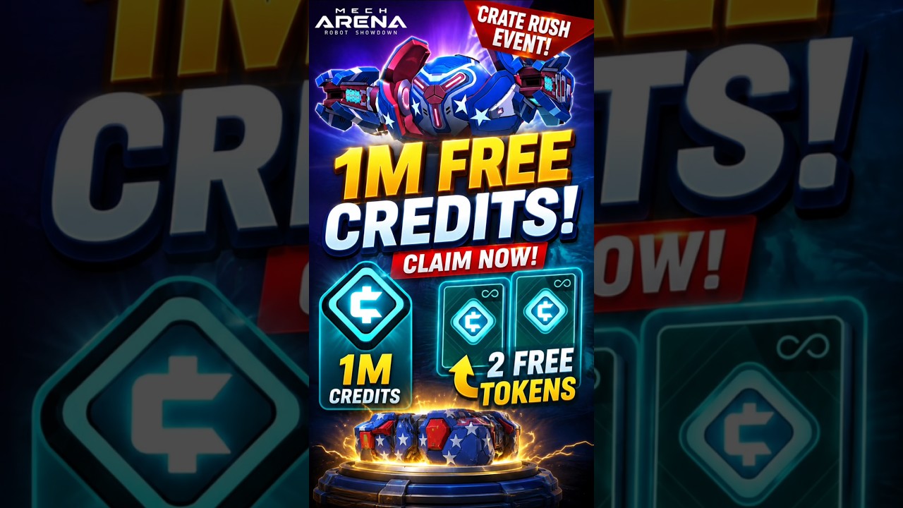 1M FREE CREDITS! 😱 NEW CREATOR RUSH EVENT | HOW TO GET FREE CREDITS IN MECH ARENA 🔥#mecharena