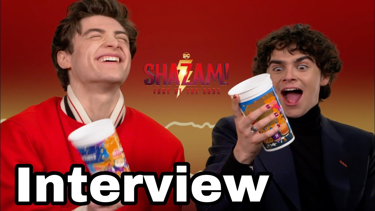 ASHER ANGEL & JACK DYLAN GRAZER (NEW) go NUTS after getting gift! Plus, talk SHAZAM FURY OF THE GODS