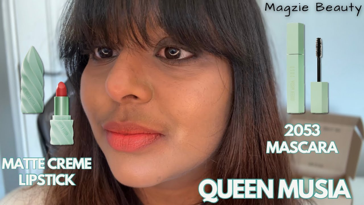 QUEEN MUSIA MATTE CREME LIPSTICK & 2053 MASCARA | SWATCHES AND APPLICATION