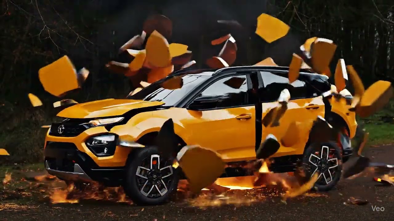 Tata Sierra : Harrier 🔥 Burnt to Reborn: Transforms into a Yellow Sierra Beast! #tatasierra2025