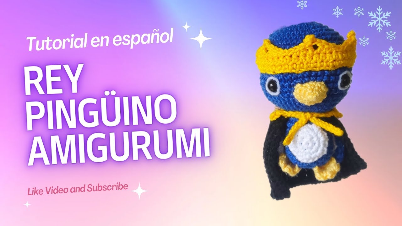 Rey pingüino Amigurumi (personaje de Mario Bros.) Tutorial en español. #amigurumi #tutorialamigurumi