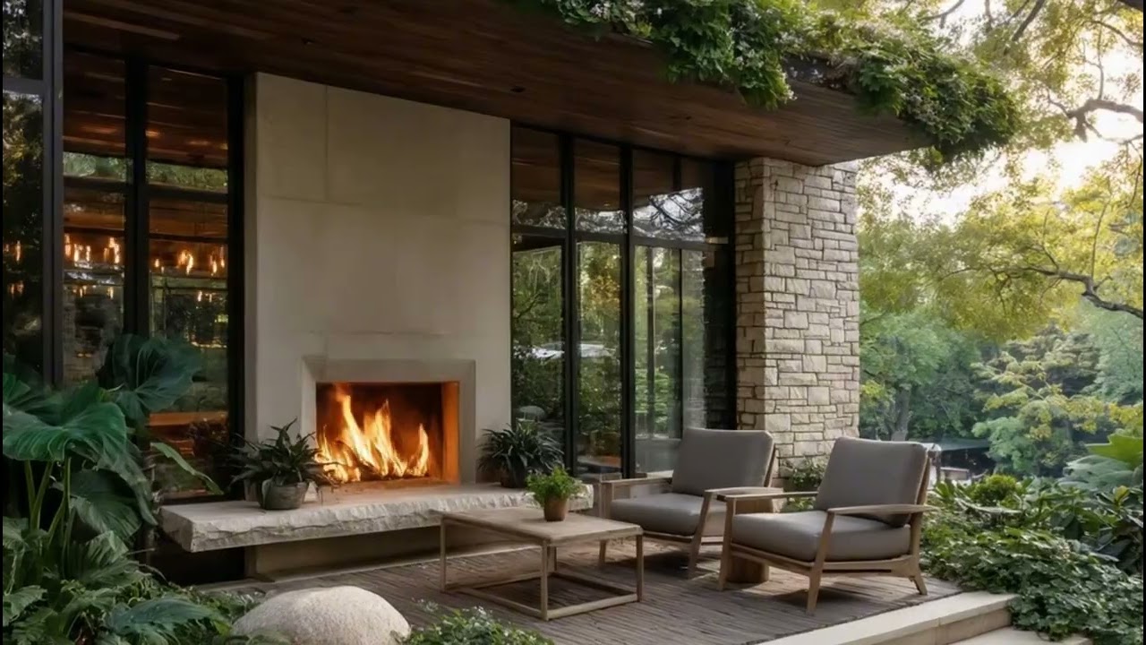 Cozy Outdoor Fireplace Ambiance | 3 Hours of Relaxing Sounds for Deep Sleep and Calm