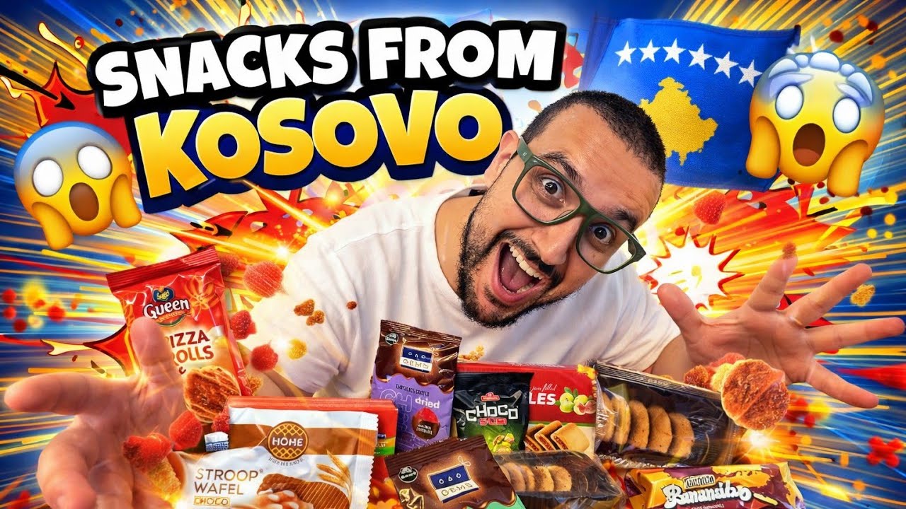 Trying Snacks From Kosovo 🇽🇰 | Honest Reactions 😱