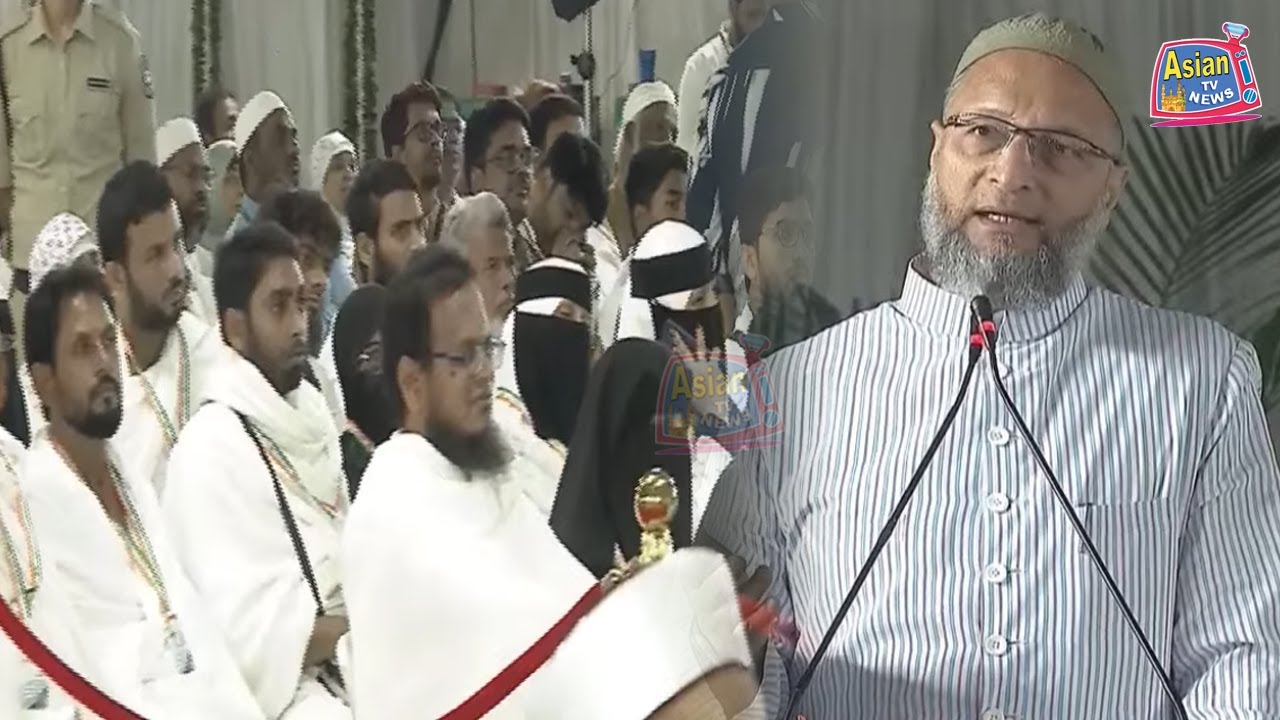 AIMIM Asaduddin Owaisi Addresses Hujjaj At Haj House Nampally On Eve Of Departure Of Hajis