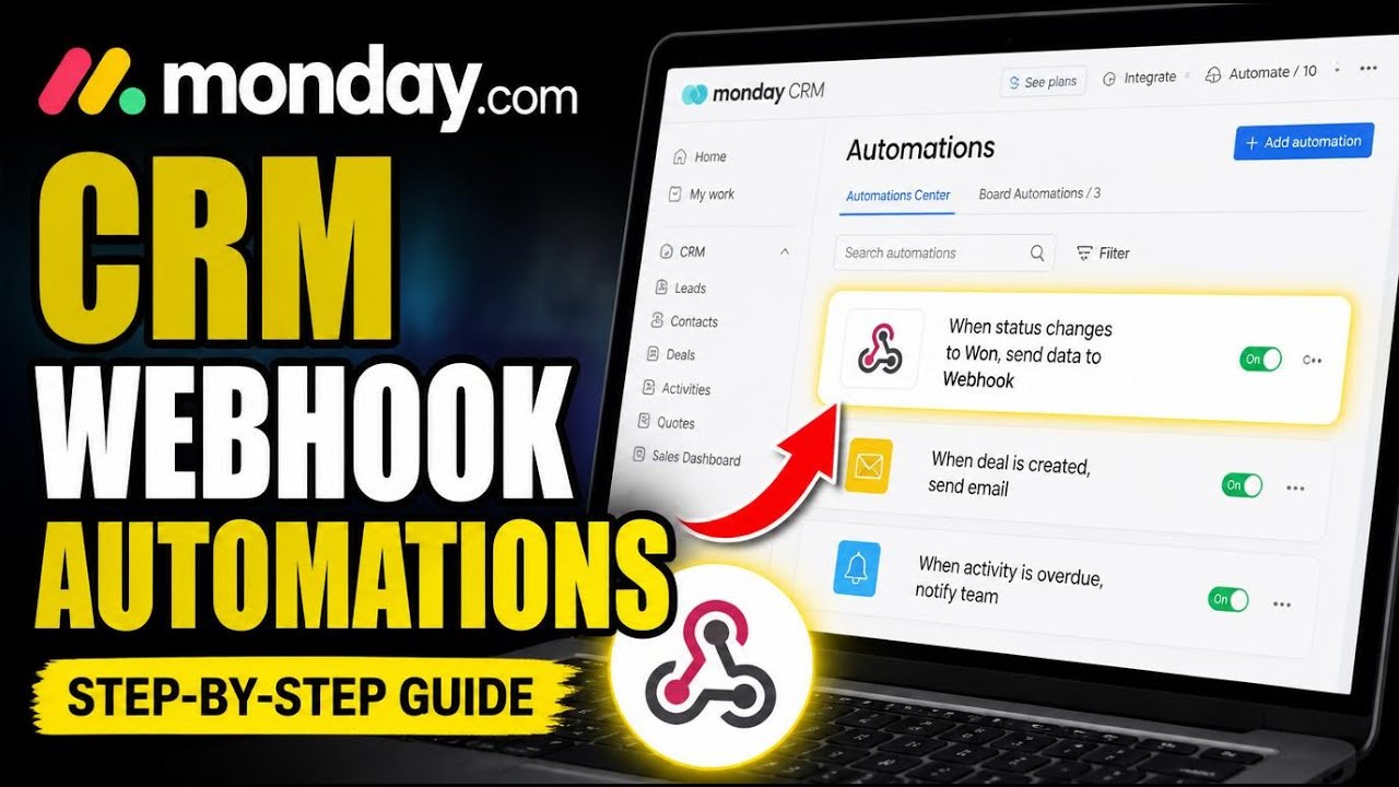 How to update monday.com CRM automations with Webhooks - Detailed Guide