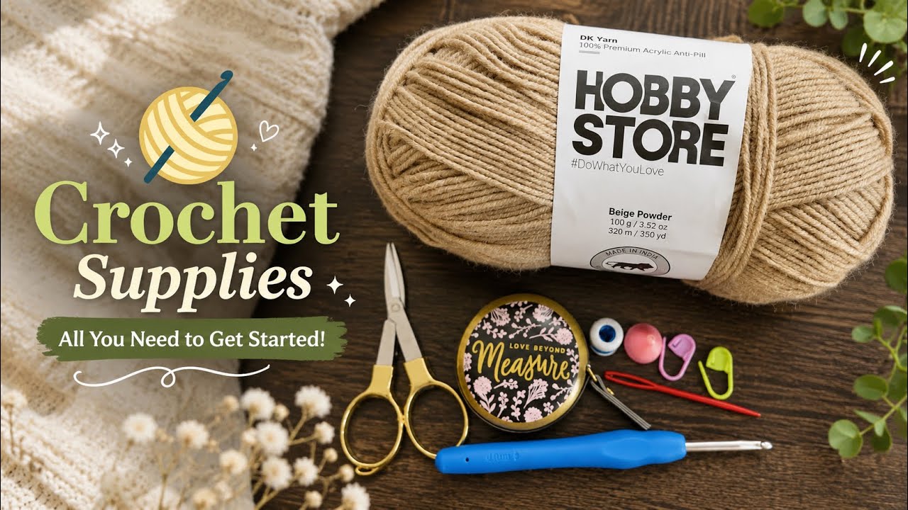 How to start Crochet for Beginners l Yarn, Hooks & Basic Tools