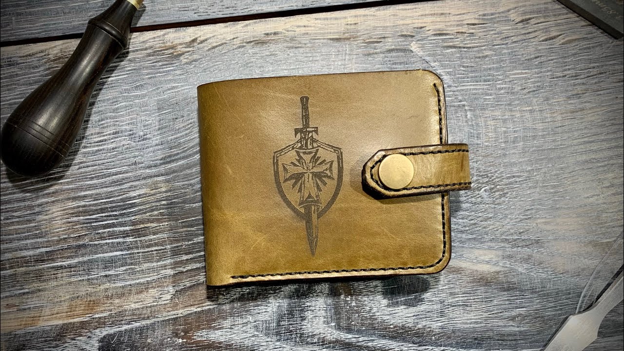 Leather crafts! Men's Leather Wallet Review! 100% handmade