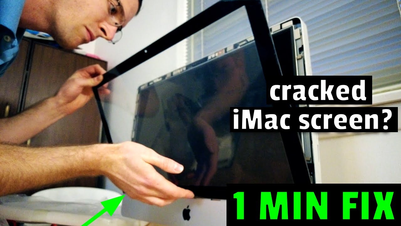 Cracked iMac? How to replace glass screen in 1 minute // 21.5" iMac, 2009, 2010, 2011