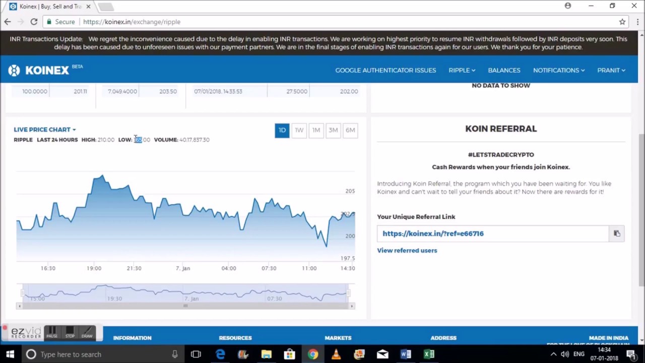 Introduction to Crypto trading platform Koinex.in (Part 1 of 2)
