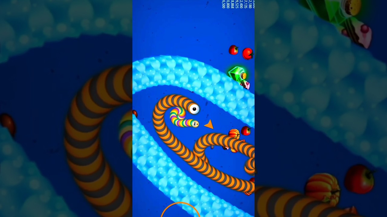 😱 Ninja Trick Worms zone io killing saamp world record#shorts