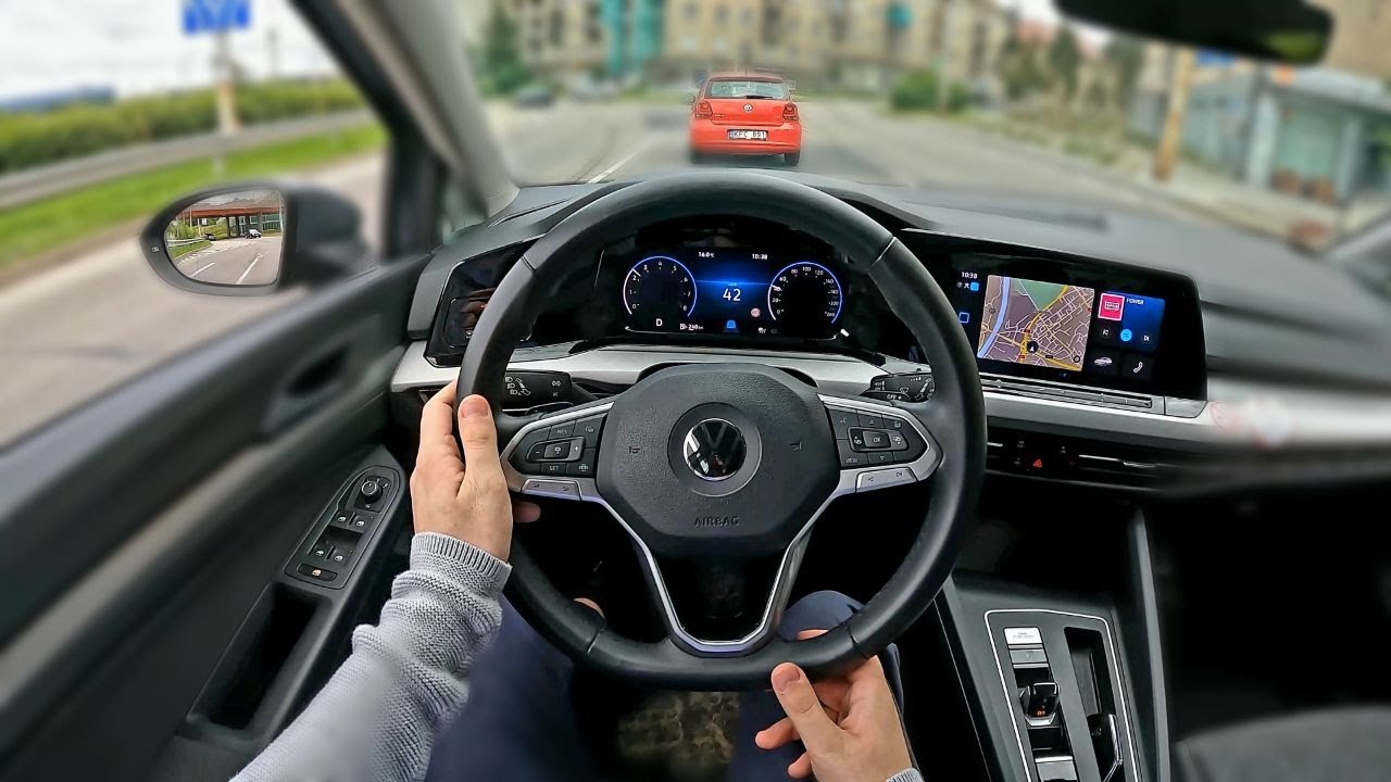 2021 Volkswagen Golf 8 [ Life 1.0 eTSI OPF 110hp DSG-7 ] | POV Test Drive | Fuel consumption info