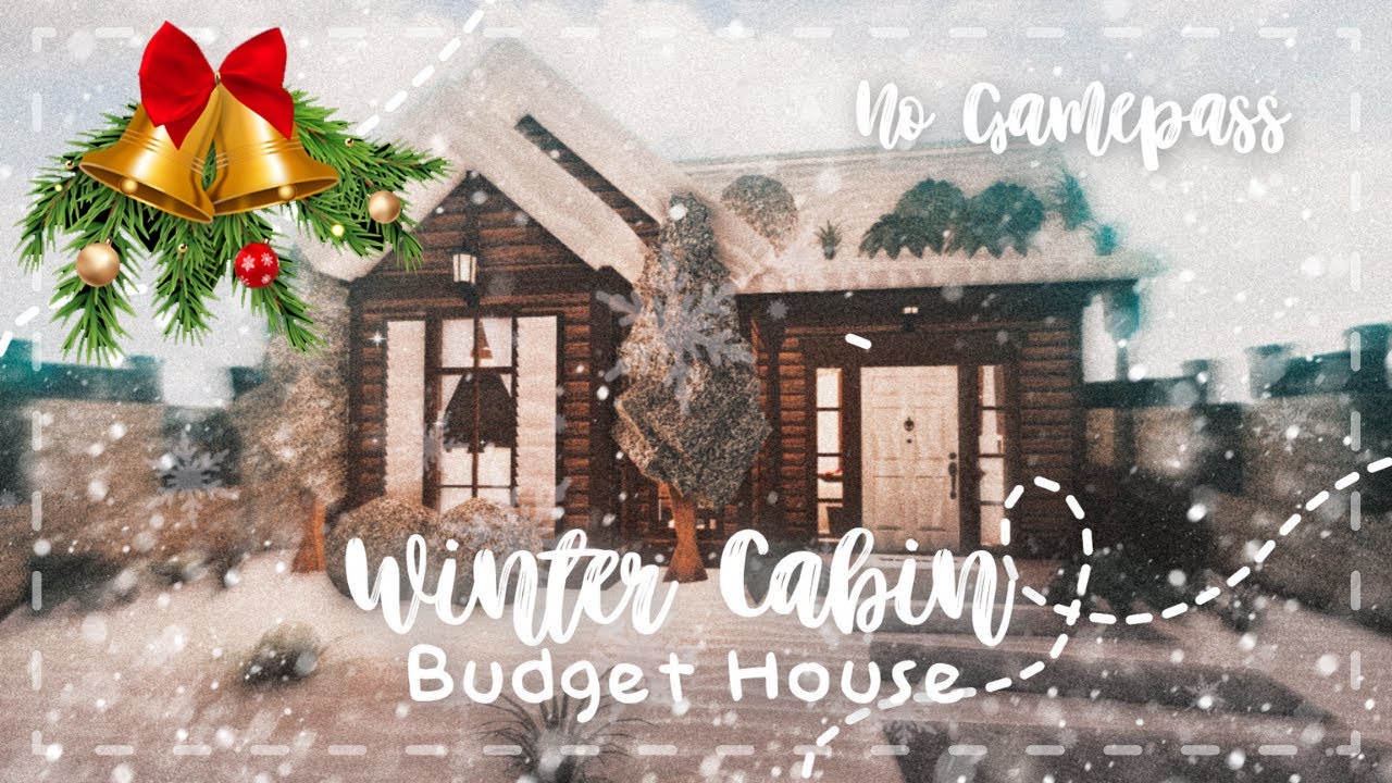 Roblox Bloxburg Christmas - No Gamepass Budget Winter Cabin House - Minami Oroi
