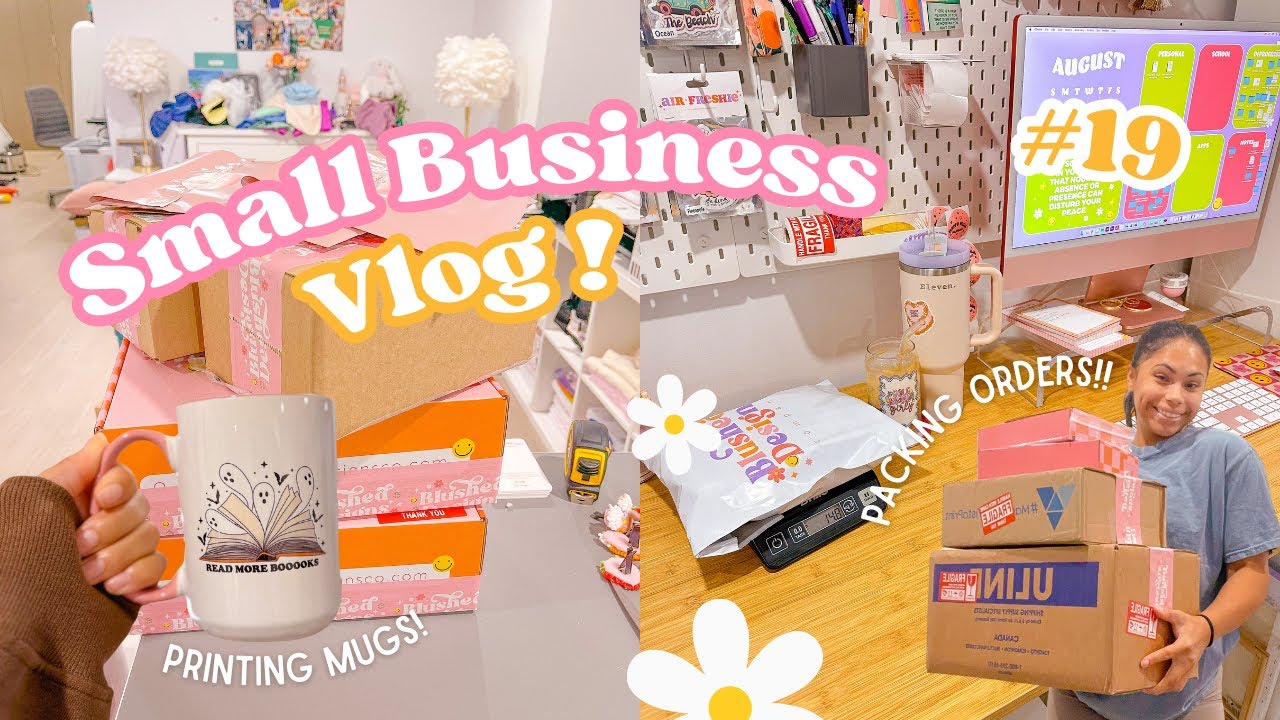 Sublimating loads of products & packing launch orders ✿ | Studio Vlog 019 | Small business vlog