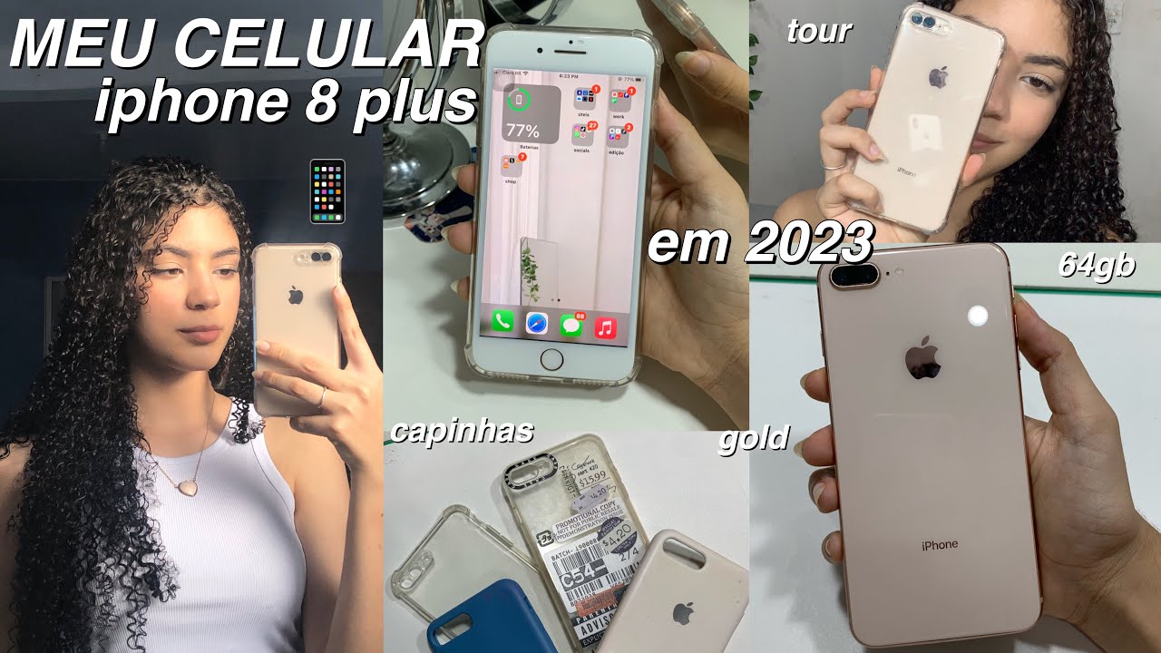 MEU CELULAR | IPHONE 8 PLUS em 2023 - tour, câmera, bateria 📱