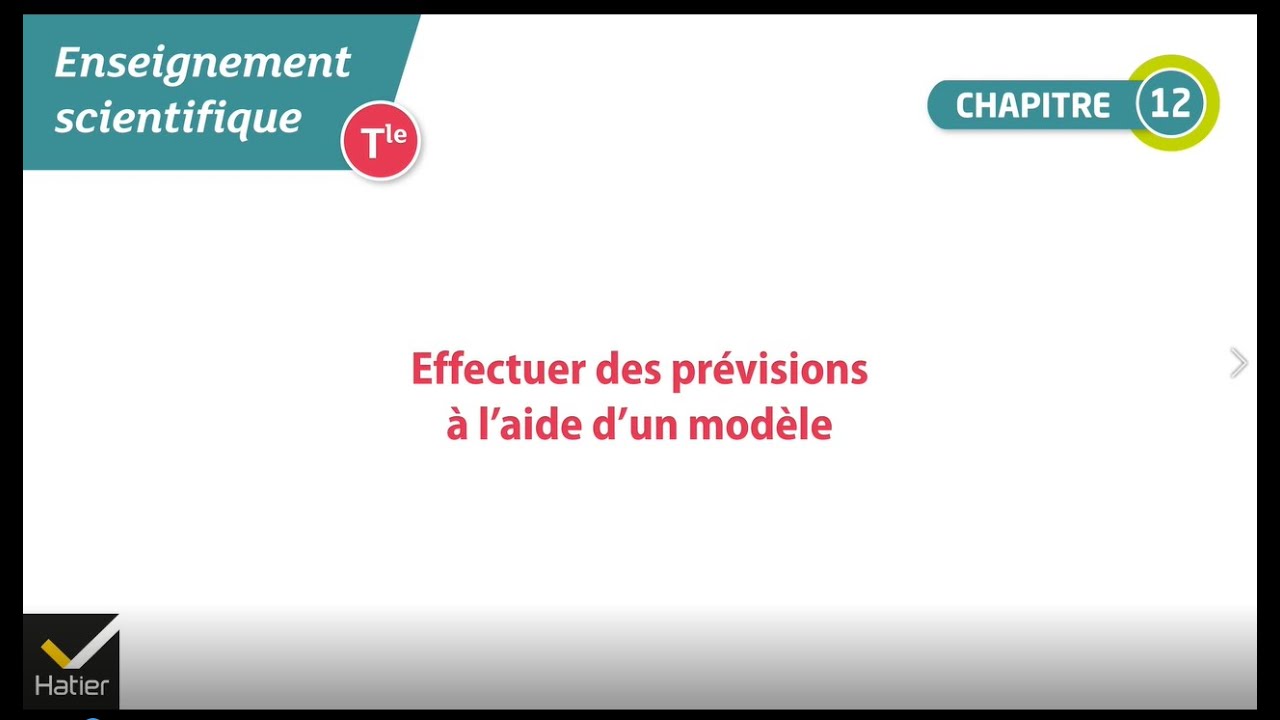 Enseignement scientifique Tle - Méthodes : effectuer des prévisions à l'aide d'un modèle