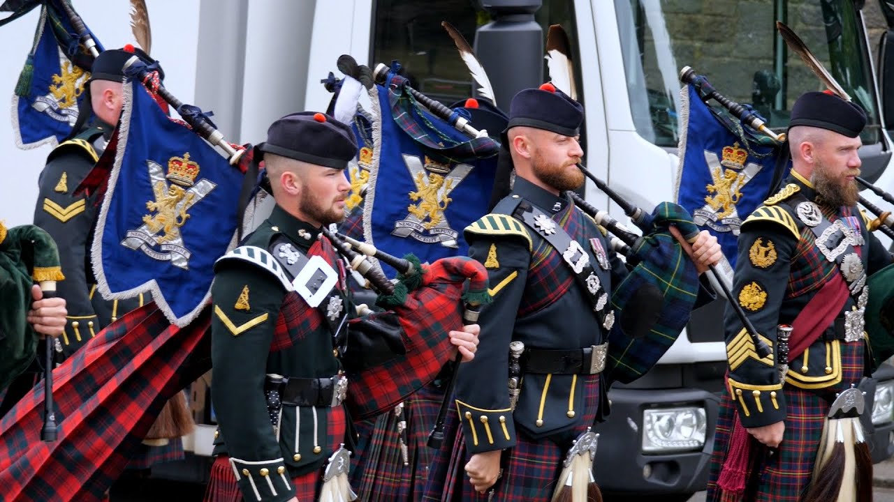 The Royal Regiment of Scotland welcomes King Charles at Holyrood Palace