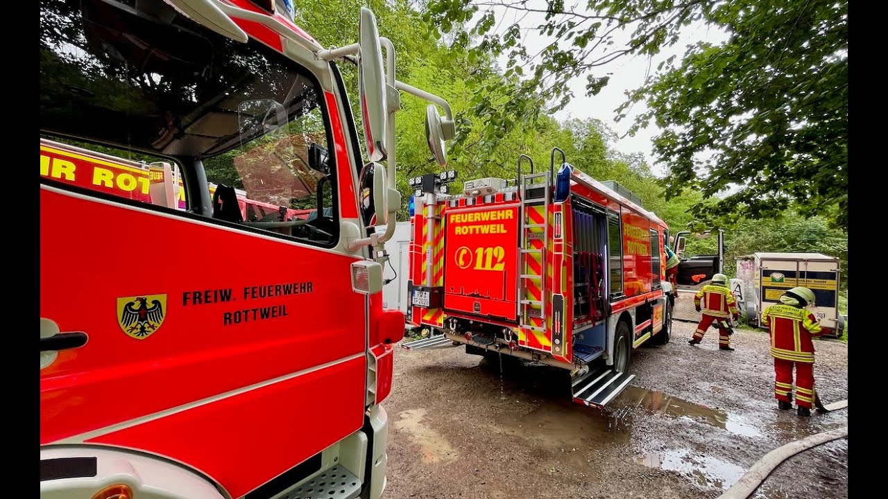 Einsatzübung der Feuerwehren Rottweil und Zimmern.