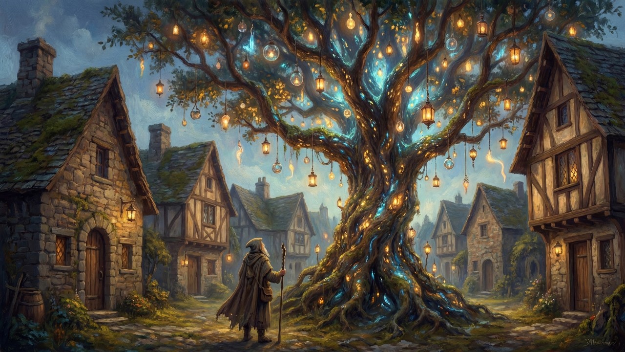Hidden Magical Village Ambience | Celtic Fantasy Instrumental Music | 4 Hours Relaxation
