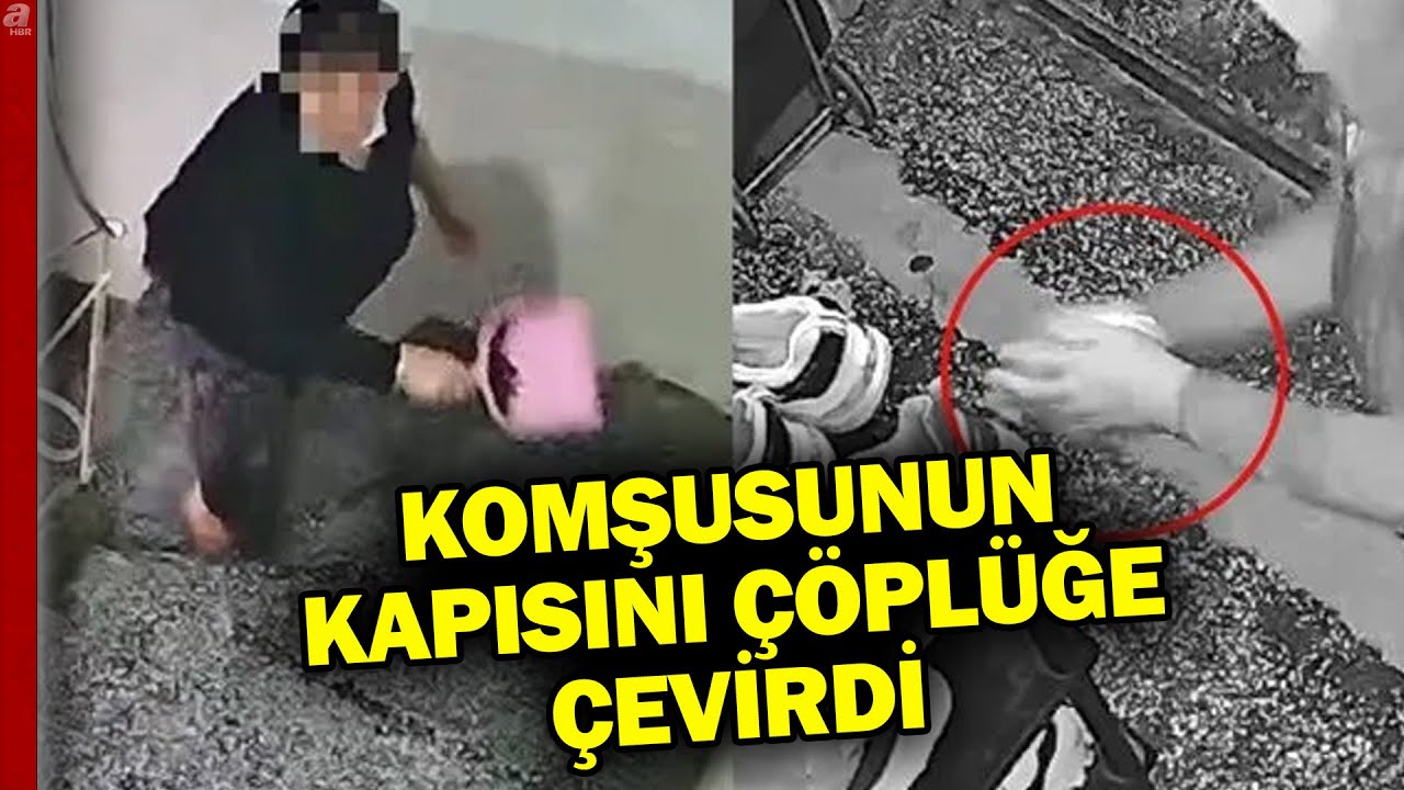 Ev alma komşu al! Ordu'da bir kişi, komşusunun kapısını çöplüğe çevirdi | A Haber